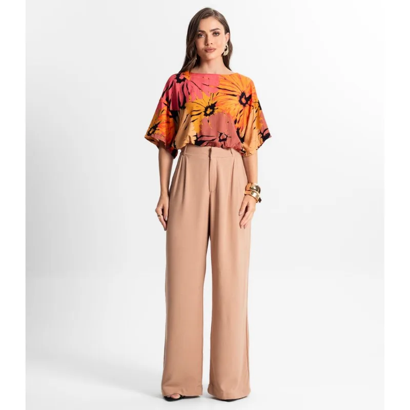 Calça Pantalona Feminina Endless Marrom GG