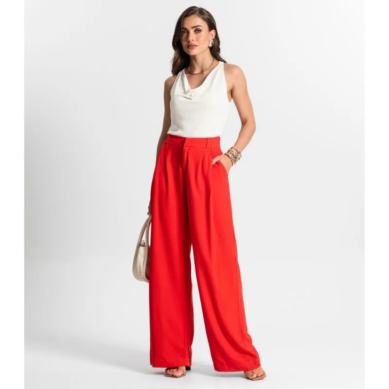 Calça Pantalona Feminina Endless Laranja M
