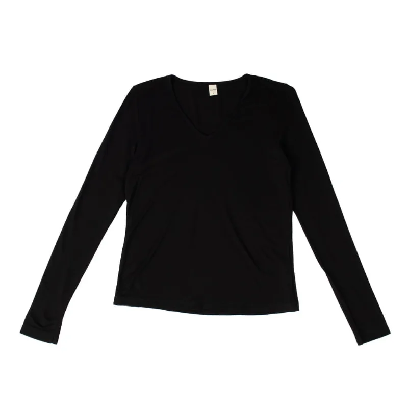 Blusa Feminina Rovitex Básica Manga Longa Lisa Preta - M