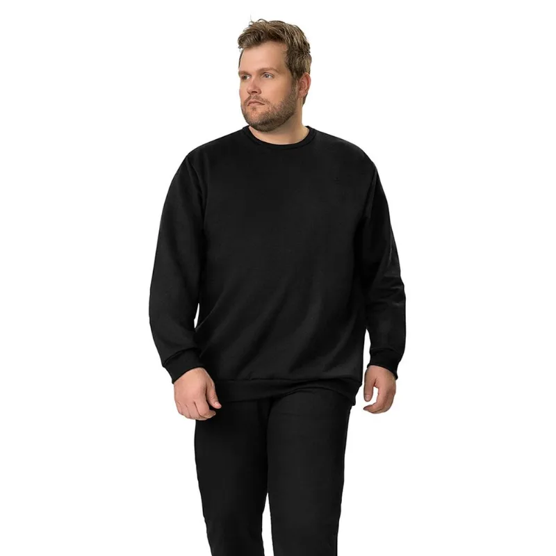 Camiseta Masculina Plus Size Manga Longa Diametro Preto Plus G3