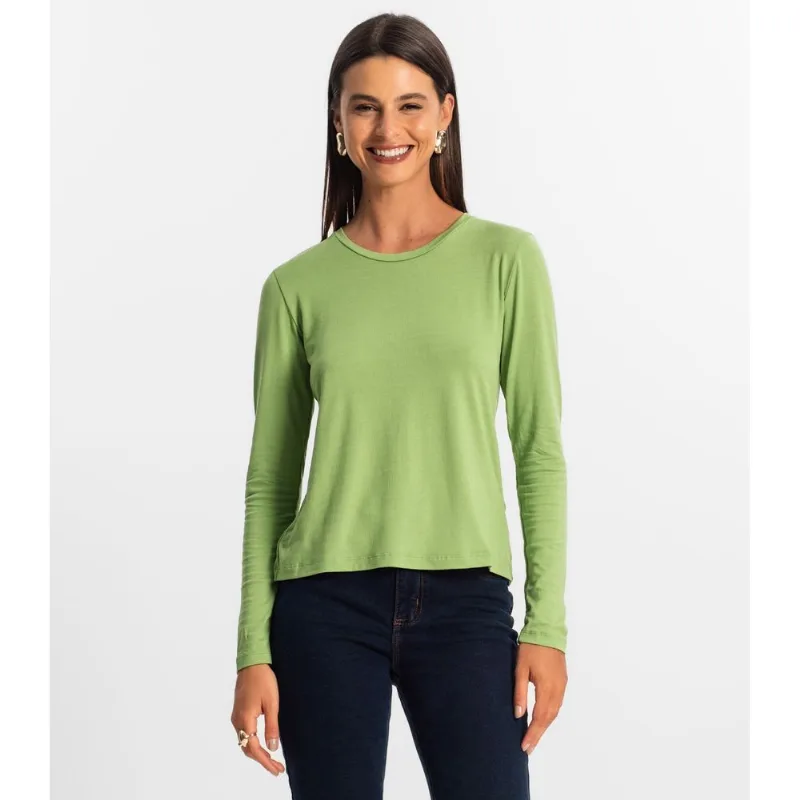 Blusa Manga Longa Feminina Rovitex Verde M