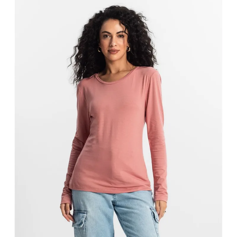 Blusa Manga Longa Feminina Rovitex Rosa GG
