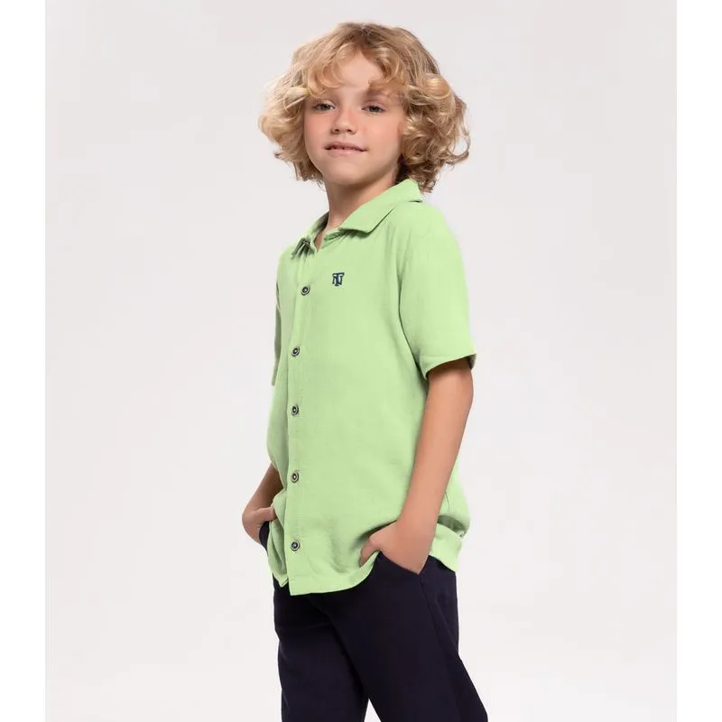 Camisa Infantil Masculina Trick Nick Verde 12