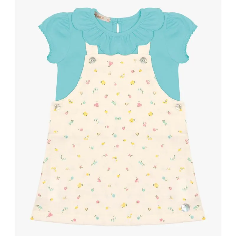 Conjunto Infantil Blusa Com Jardineira Trick Nick Bege 1