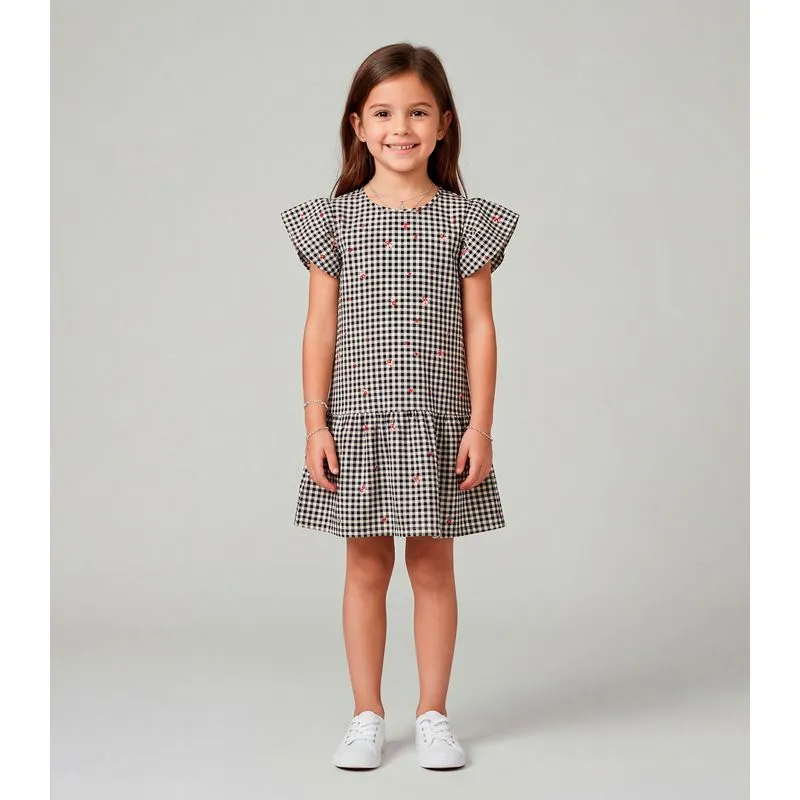 Vestido Popeline Estampado Trick Nick Azul 2