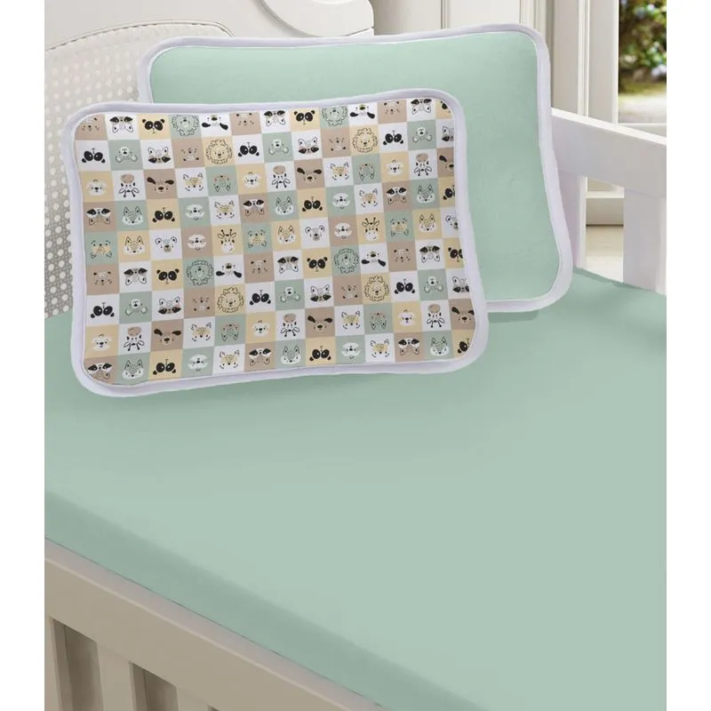 Jogo Cama Baby Estampado Vivaldi Verde Un