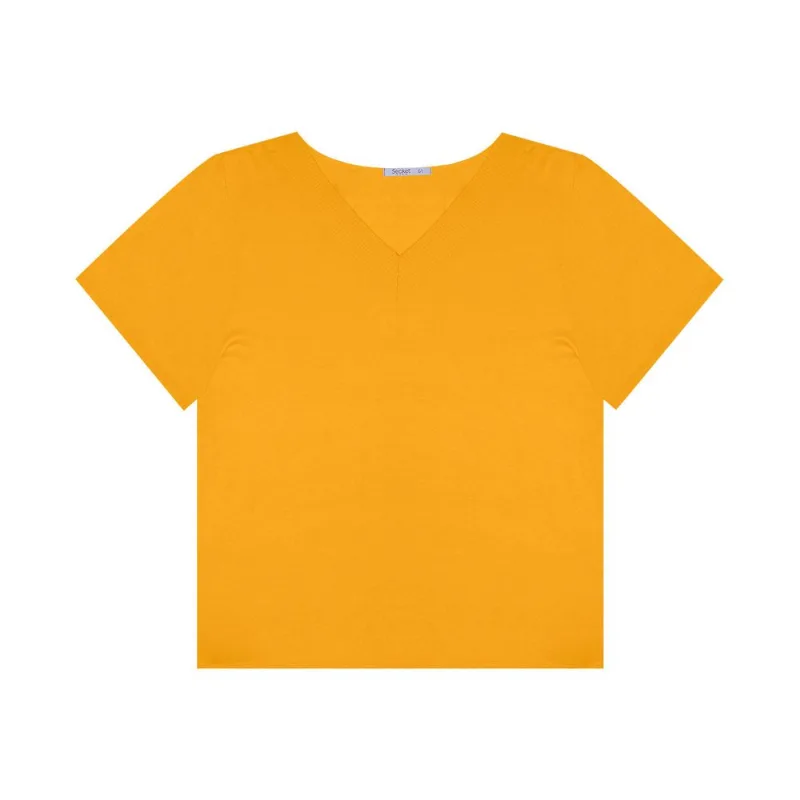 Blusa Feminina Plus Size Secret Glam Amarelo Plus G4