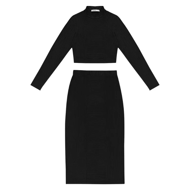 Conjunto de Blusa Com Saia Endless Preto G
