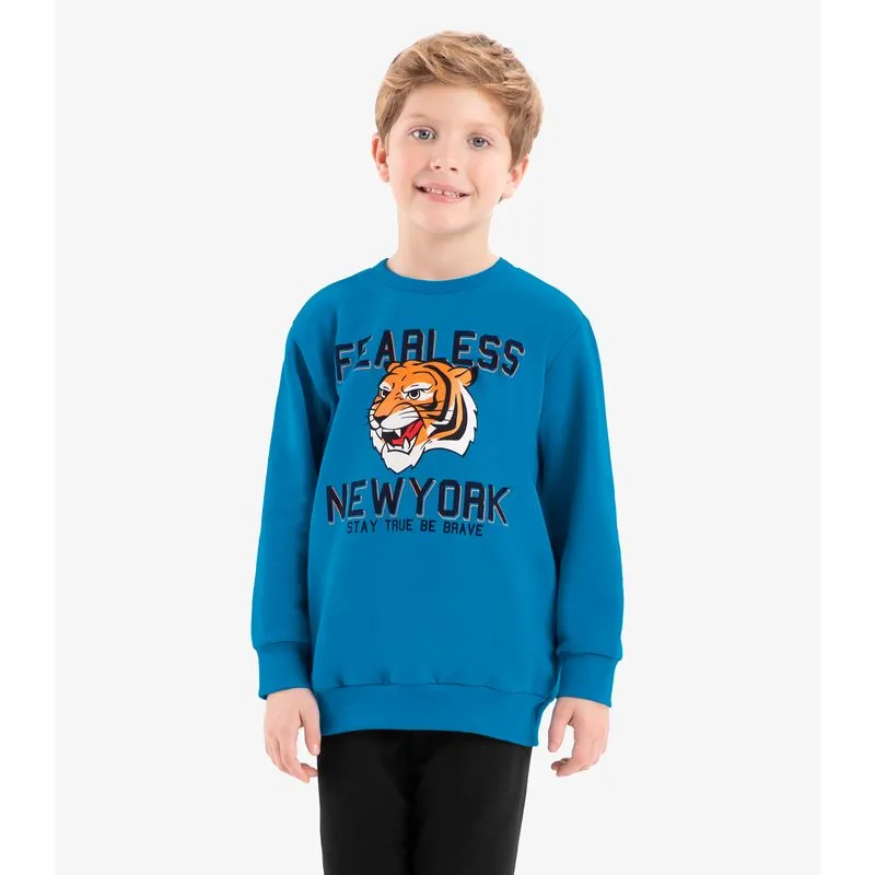Moletom Infantil Em Moletom Rovi Kids Azul 8