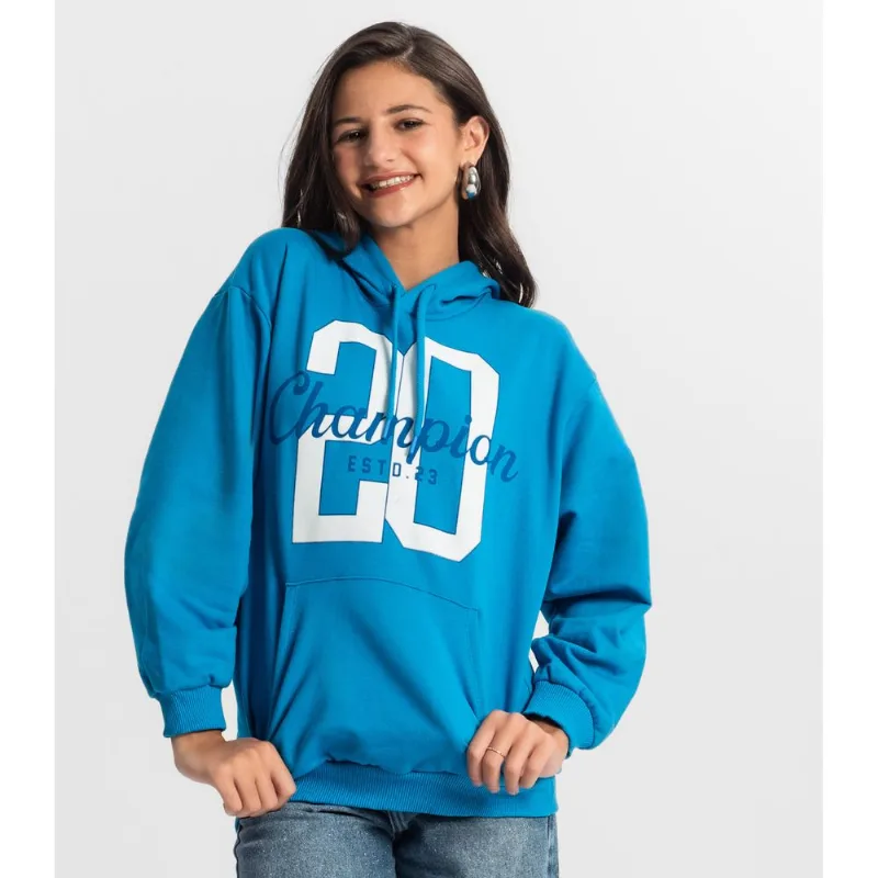 Moletom Juvenil Feminina Minty Azul 16