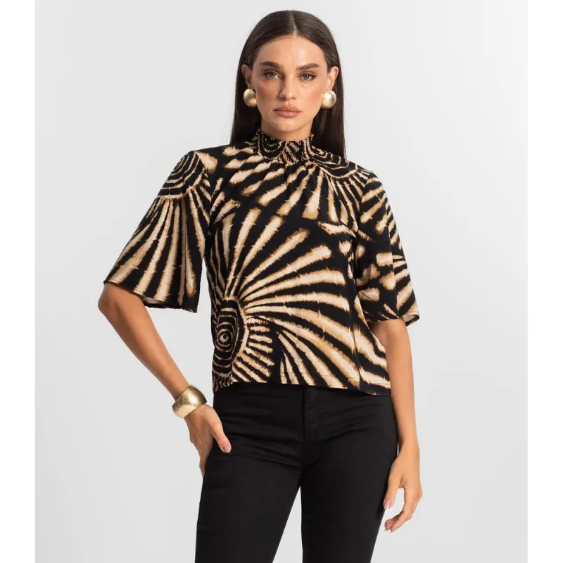Blusa Manga Flutuante de Viscose Endless Preto P