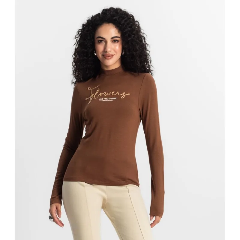 Blusa Feminina Rovitex Marrom P