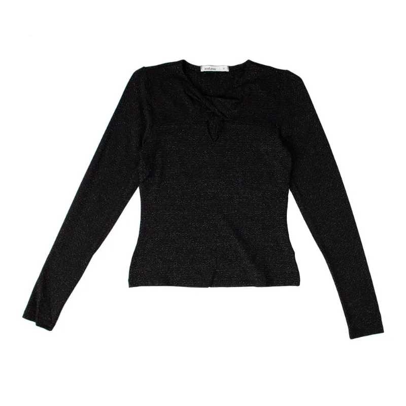 Blusa Endless Feminina Rovitex Manga Longa com Strass Preto - GG