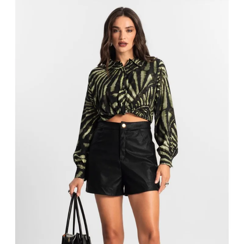 Camisa de Viscose Manga Longa Endless Verde GG