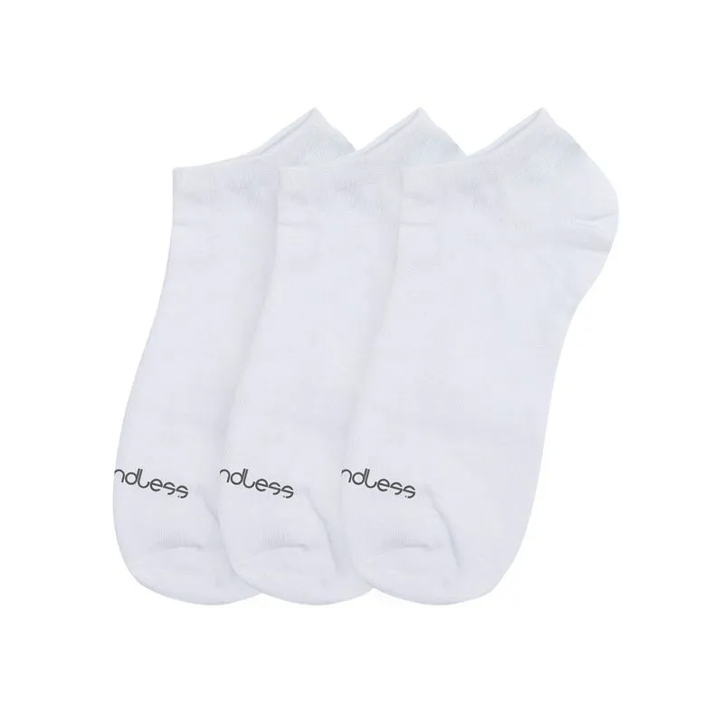 Kit 3 Pares De Meias Soquete Adulto Endless Branco 33/38