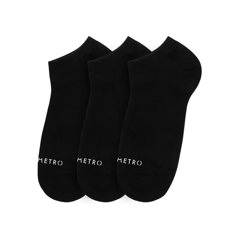Kit 3 Pares De Meia Soquete Adulta Diametro Preto 39/43