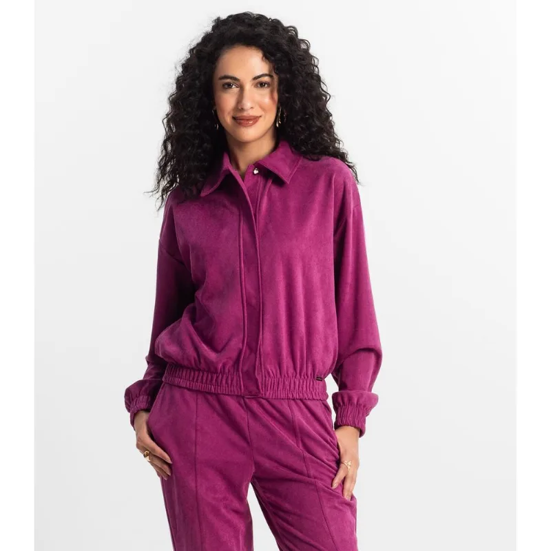 Jaqueta Suede Feminina Rovitex Roxo P