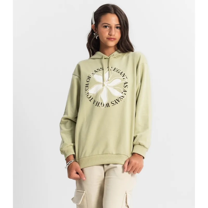 Moletom Juvenil Feminino Com Capuz Minty Verde 18