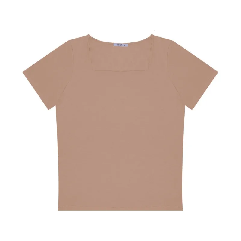 Blusa Feminina Plus Size Secret Glam Marrom Plus G3