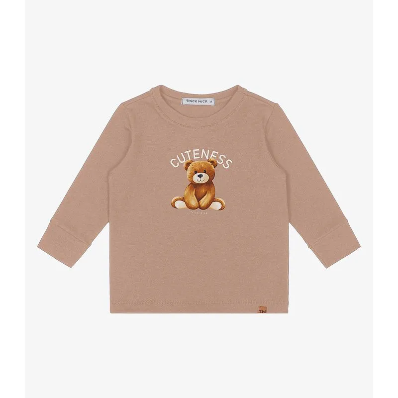 Camiseta Infantil Manga Longa Trick Nick Marrom G