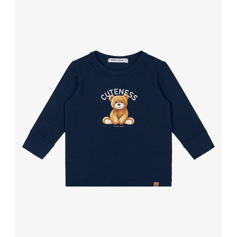 Camiseta Infantil Manga Longa Trick Nick Azul P