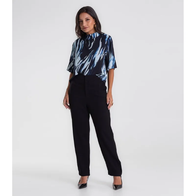 Calça Feminina em Viscose Dobby Endless Preto P