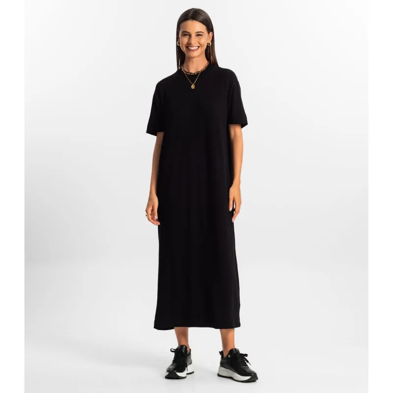 Vestido Midi Feminino Rovitex Preto GG