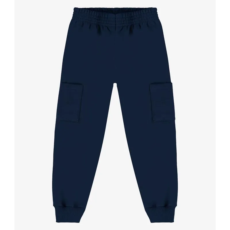 Calça Infantil Em Moletom Rovi Kids Azul 10