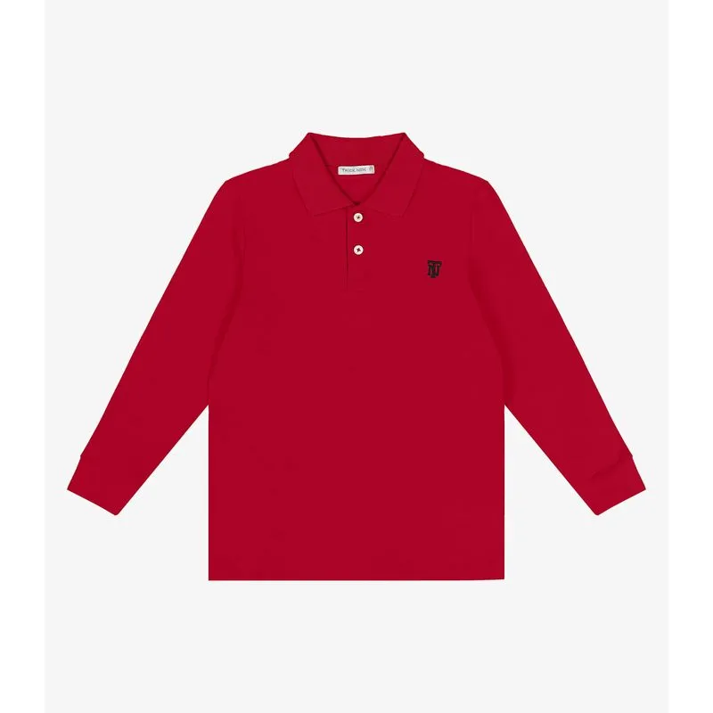 Polo Infantil Masculino Manga Longa Trick Nick Vermelho 6