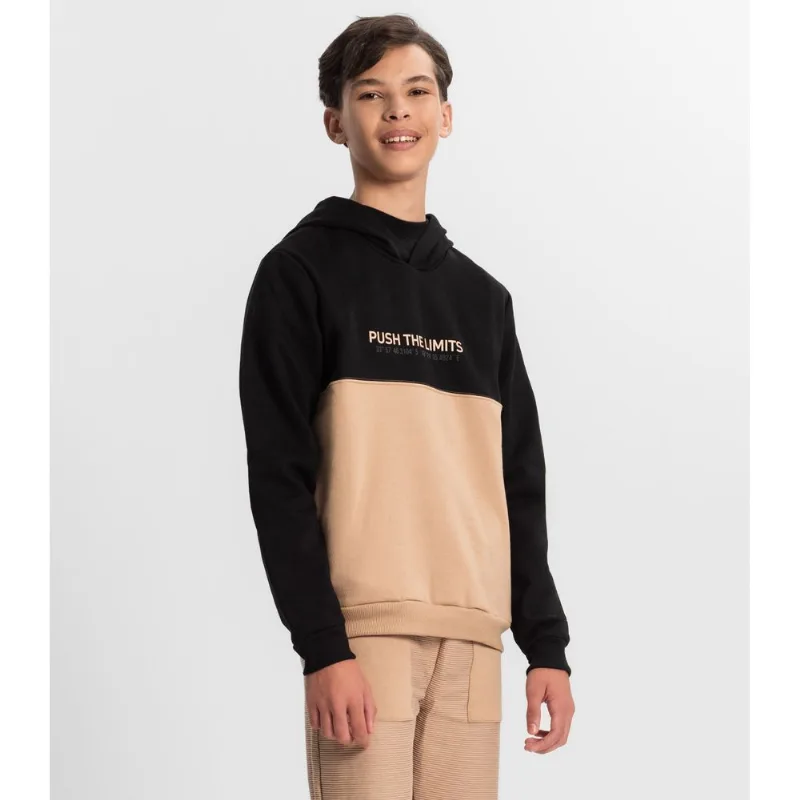 Moletom Juvenil Menino Com Capuz Minty Preto 12