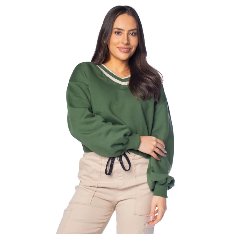 Blusão Feminino Rovitex Greener Verde/Branco - M