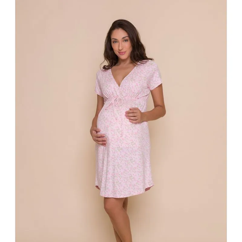 Camisola Maternidade Adulto Feminino Evanilda Rosa P