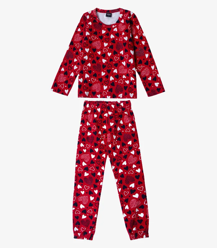 Pijama Infantil Menina Estampado Select Vermelho 6