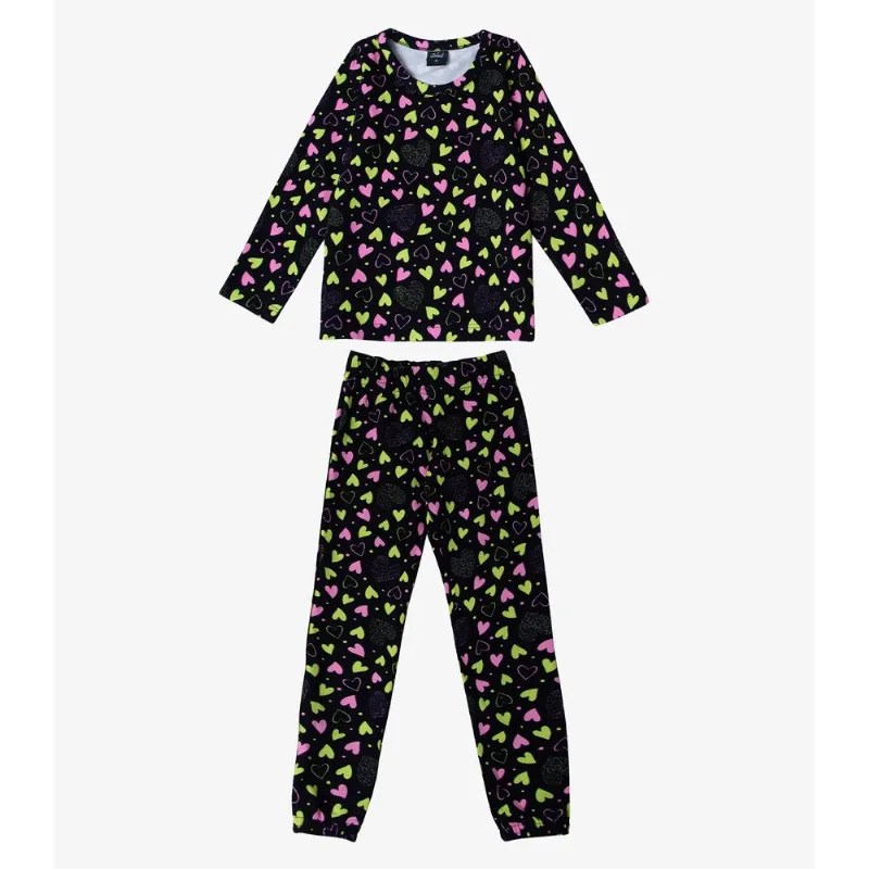 Pijama Infantil Menina Estapado Select Preto 4