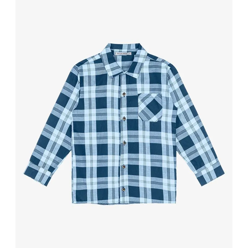 Camisa Infantil Manga Longa Trick Nick Azul 10