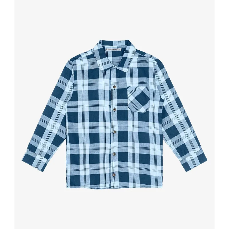 Camisa Infantil Manga Longa Trick Nick Azul 12