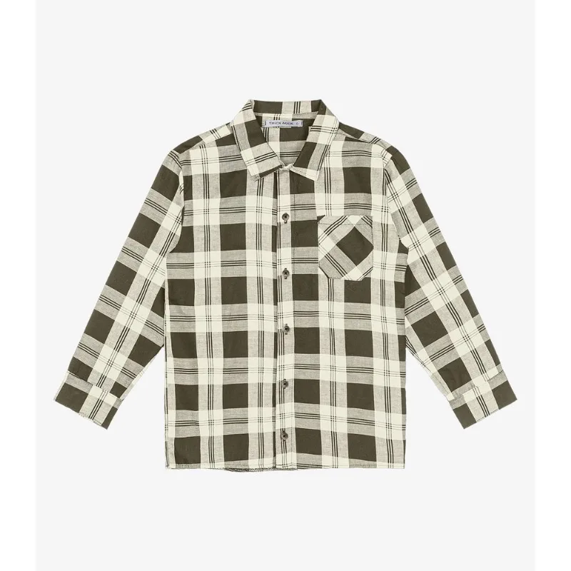 Camisa Infantil Manga Longa Trick Nick Verde 12