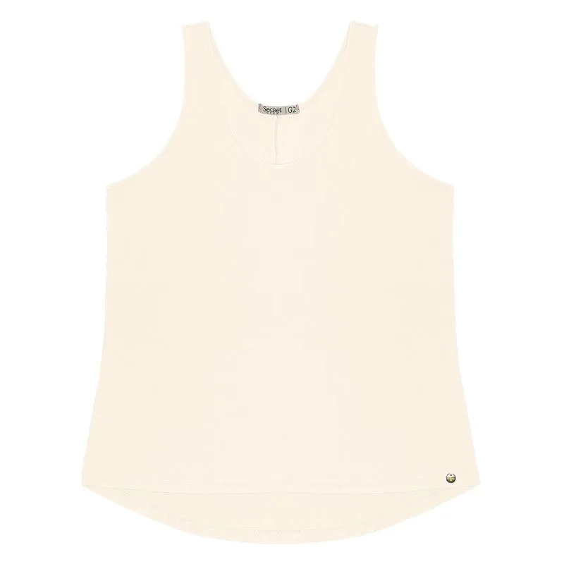 Regata Feminina Plus Size Secret Glam Bege Plus G2