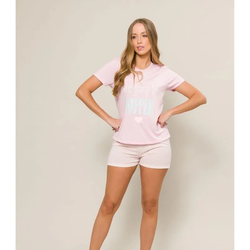Pijama Adulto Feminino Evanilda Rosa Gg