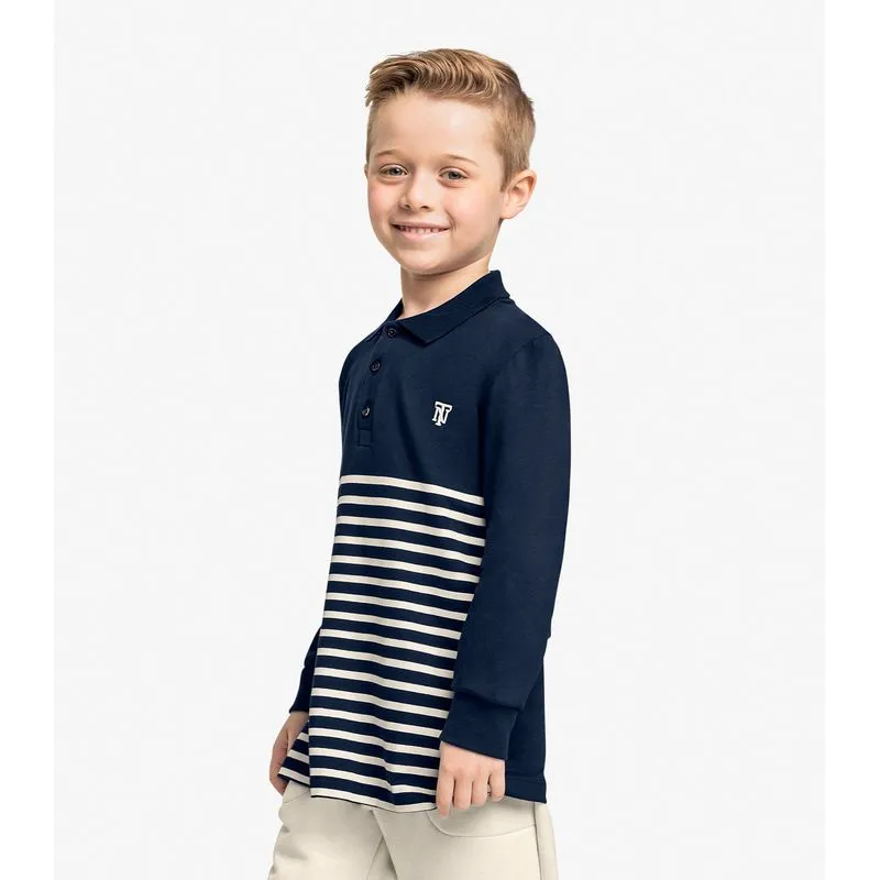 Polo Infantil Menino Trick Nick Azul 10