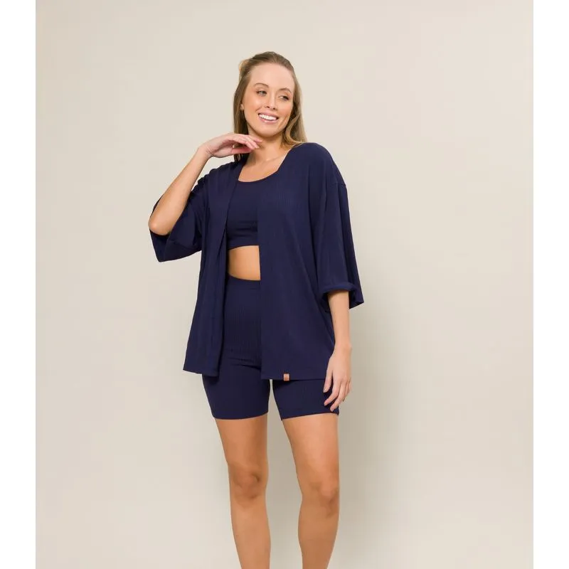 Top Pijama Adulto Feminino Evanilda Azul G