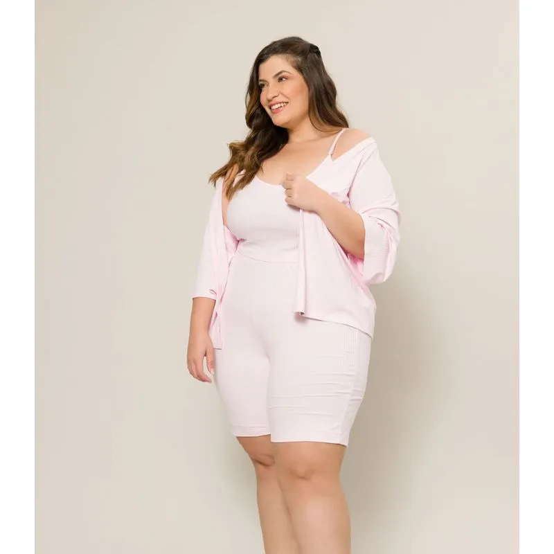 Top Plus Size Feminino Evanilda Rosa G2