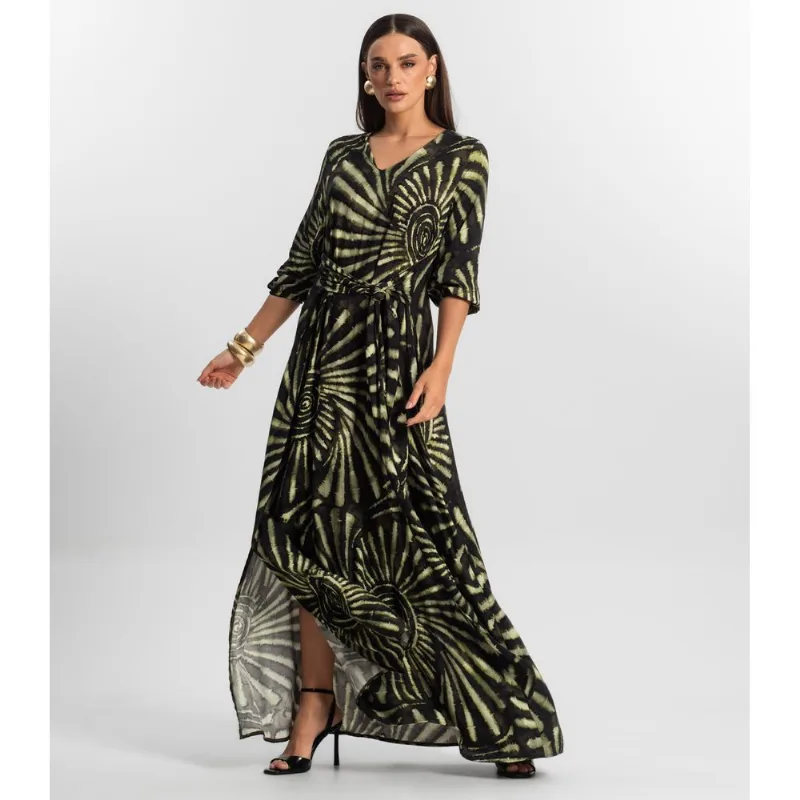 Vestido Longo Feminino Viscose Endless Verde P