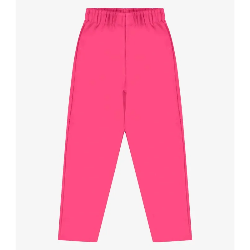 Calça Infantil Moletom Menina Rovi Kids Rosa 6