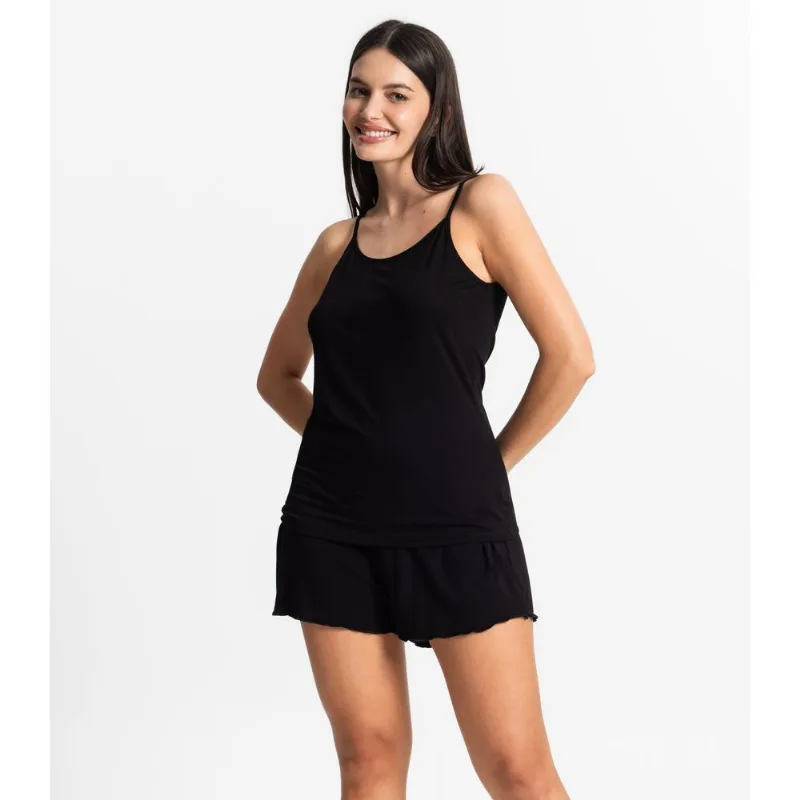 Pijama Feminino De Alças Select Preto M
