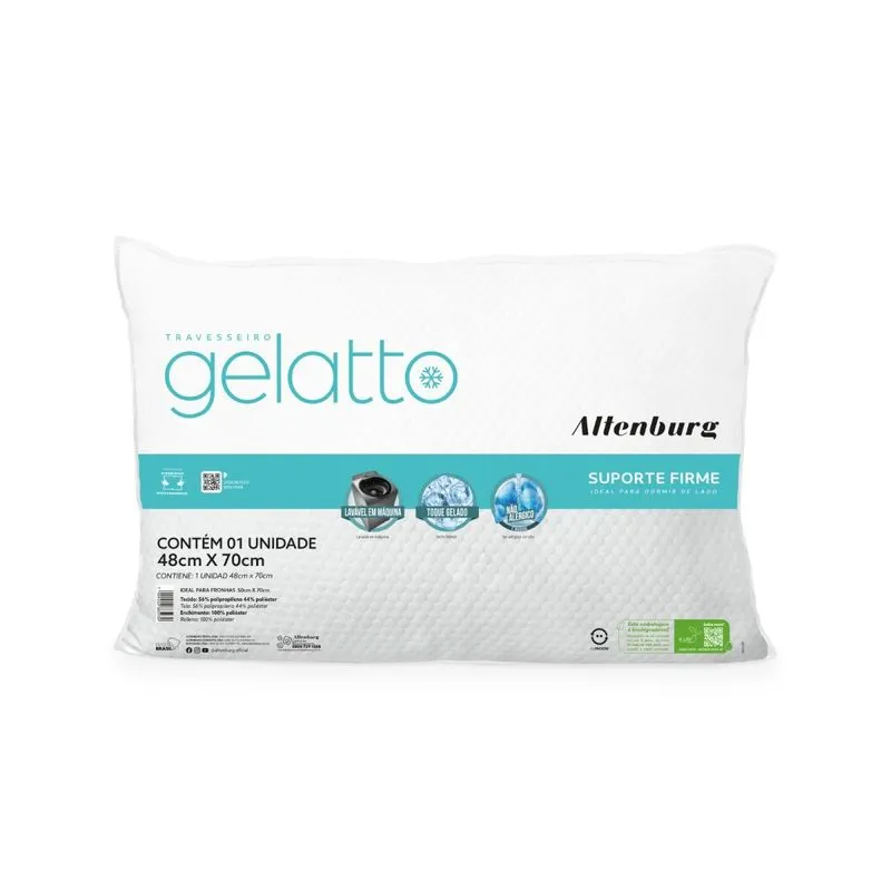 Travesseiro Gelatto Antialérgico Altenburg Branco UN / Branco