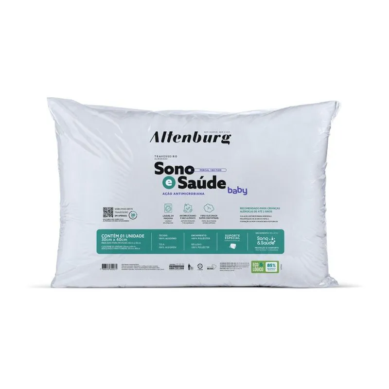 Travesseiro Sono E Saúde Baby Altenburg Branco UN