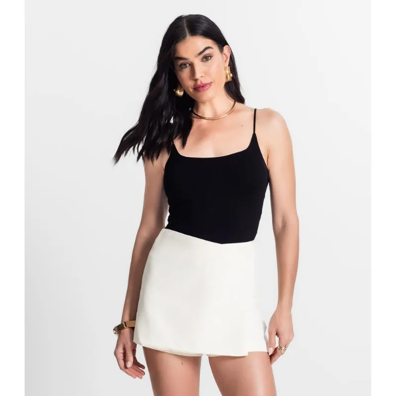 Blusa Feminina De Alça Poliamida Style Box Preto P