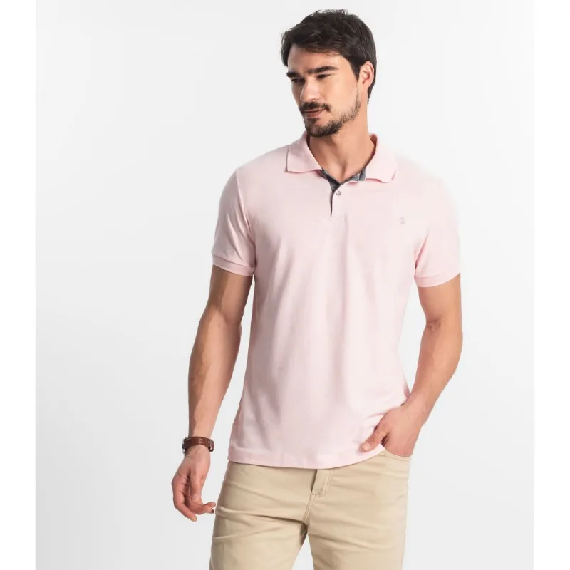 Polo Masculina Básica Diametro Rosa M