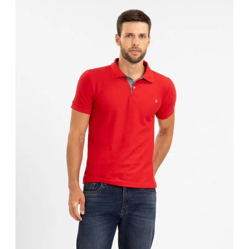 Polo Masculina Básica Diametro Vermelho P